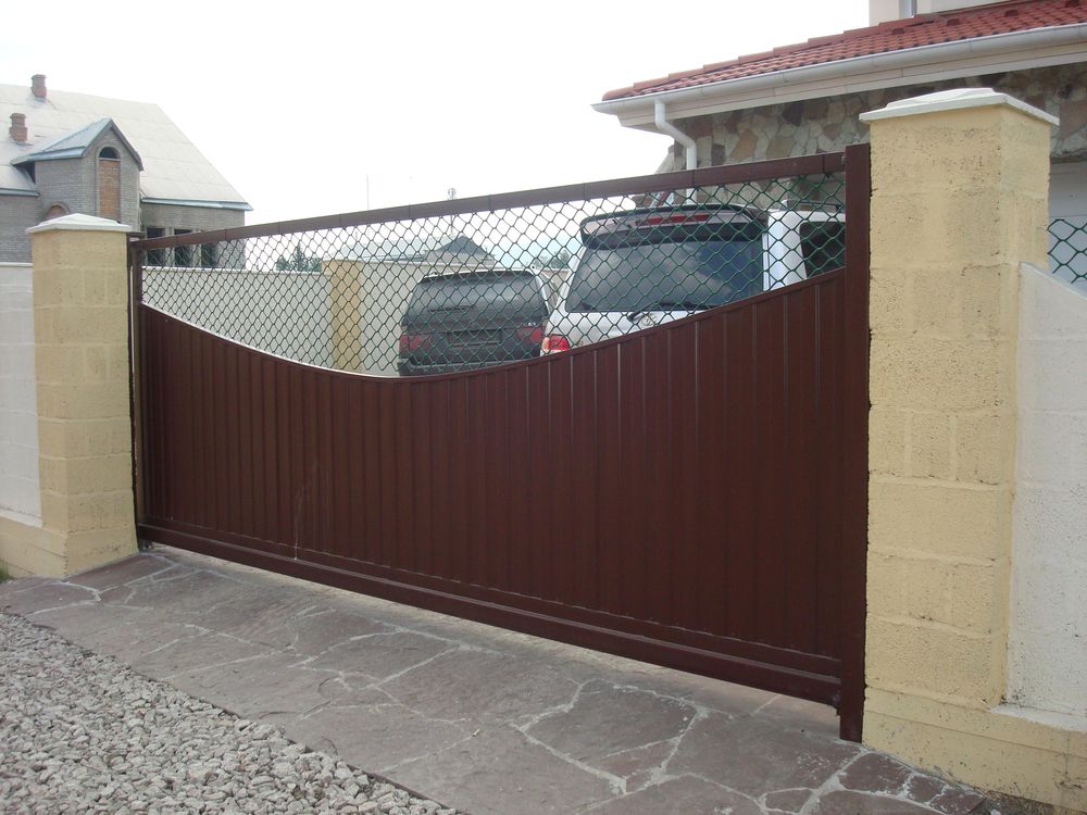 откатные (сдвижные) ворота